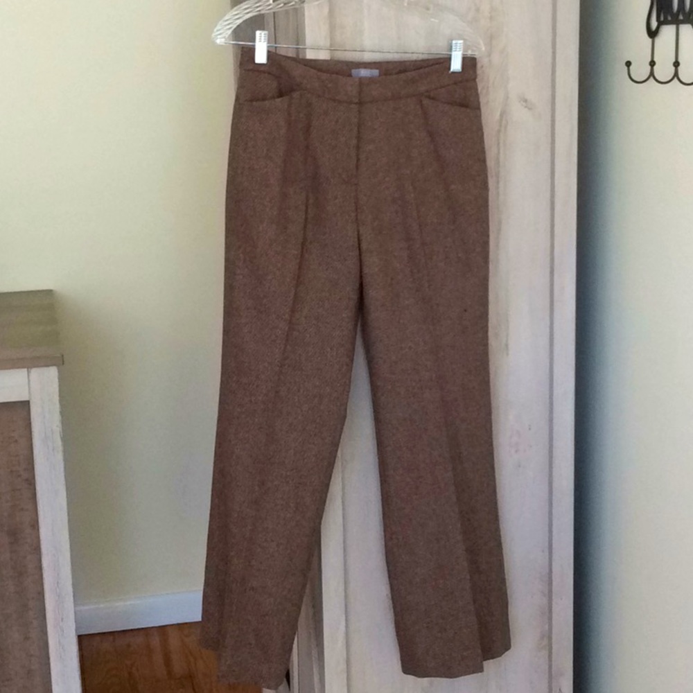 Brown tweed wool pants